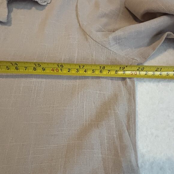 NWT Paper Lace Tunic Hi/Lo Mini Dress Beige w/ Pockets Boho Cotton  Sm - Picture 8 of 11